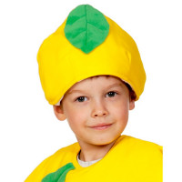 Маска-шапочка карнавальная ткань (САД_ОГОРОД) "Лимон" цв.жёлтый/зелёный р.52-54 арт.4126