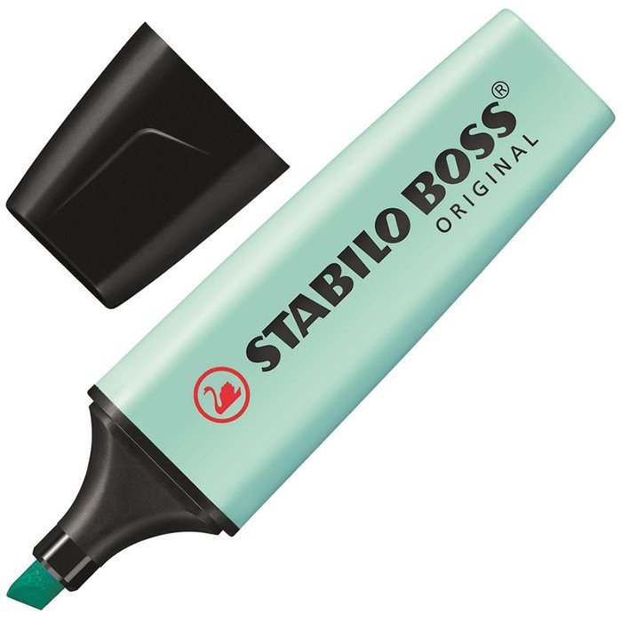 Маркер флюорисцентный STABILO BOSS 1-5мм скошенный, пастель бирюзовый BOSS ORIGINAL PASTEL арт.70/113 (Ст.1)