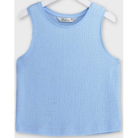 Топ для девочки арт.Deloras 22146 размерный ряд 34/134- 44/164 цвет серо-голубой