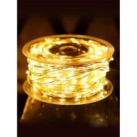 Гирлянда эл.д/дома 100м 1000LED Нить "Роса" цв.теплый белый 8реж. IP44 арт.93628