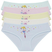 Трусы для девочки арт.415107 размер 36/146-152 (10/11 лет) цвет ассорти 100% хлопок