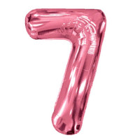Шар фольгированный 102см Фигура "Цифра 7" Rose Gold арт.6073374
