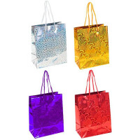 Пакет подароч. бумаж. "Голография" 11,1*13,7*6,2см арт.0600 М014