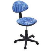 Кресло детское СТАР без подлокотника Синий джинс/Синий