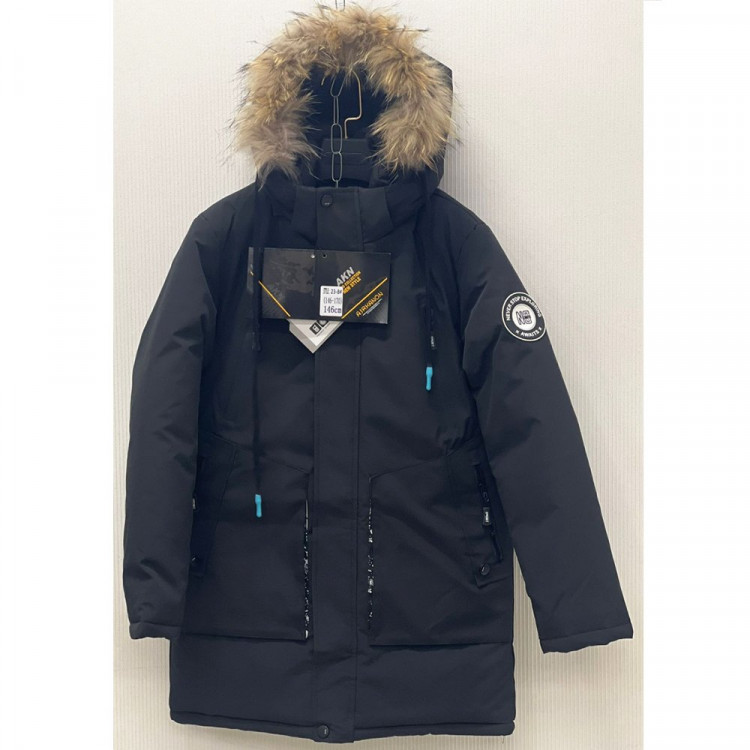 Куртка зимняя для мальчика (AKN) арт.dyl-23-8-1 цвет черный