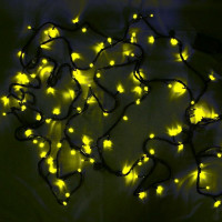 Гирлянда электрическая для дома точечная 3,5м 36LED цвет желтый (зеленый провод) 8режимов арт.130-362