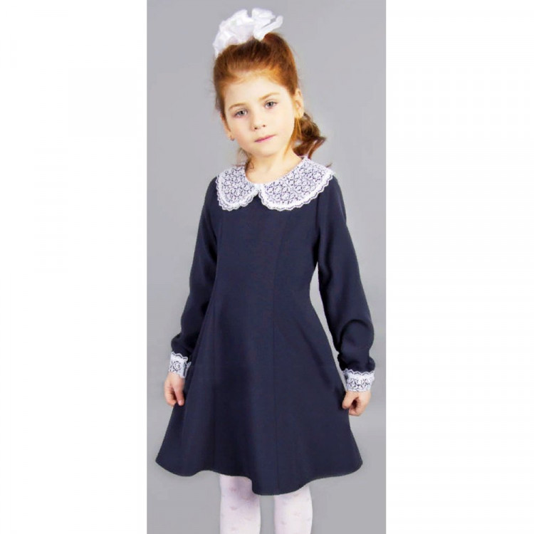 Платье для девочки (Каталея) арт.Карина размер 32/128-38/146 цвет темно-синий