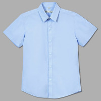 Сорочка детская  (Делорас) короткий рукав цвет светло-голубой арт.C71494SP на кнопках