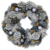 Венок декоративный 34см из природных материалов арт.761654