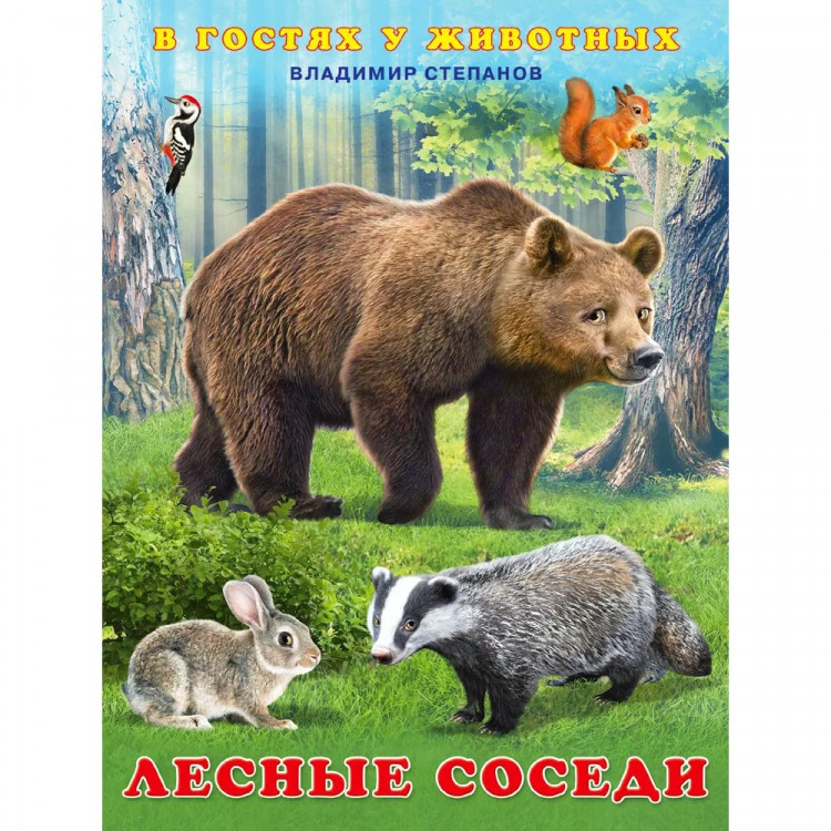 Книжка мягкая обложка А5 (Фламинго) В гостях у животных Лесные соседи Степанов В. арт.27728