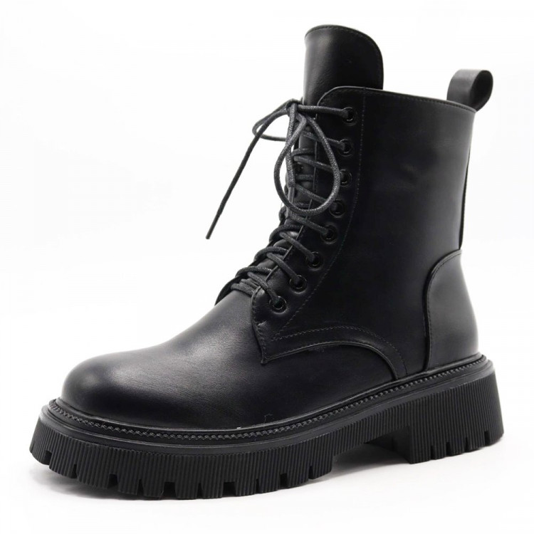 Ботинки для девочки (DSL) черные верх-искусственная кожа подкладка-байка размерный ряд 36-40 арт.kry-A061-1-1