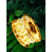 Гирлянда эл.д/дома 200м 2000LED Нить "Роса" цв.теплый белый 8реж. IP44 арт.93629