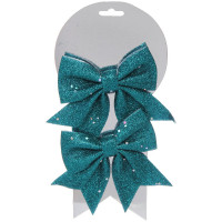 Украшение декоративное "Бант" 12*14см 02шт/наб. "Шик" цв.изумруд арт.185-0844