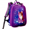 Ранец для девочек школьный (Stavia) Рыжий котенок мультиколор/сирень 30х38х16см арт 8288Б