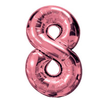 Шар фольгированный 102см Фигура "Цифра 8" Rose Gold арт.6073381