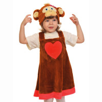 Костюм Д Обезьянка (платье,маска) р.98/116 ткань плюш арт.3043-S (116)