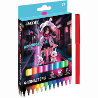 Фломастеры (deVENTE) Korokoro 24 цвета вентилируемый колпачок картонная коробка арт.5083530