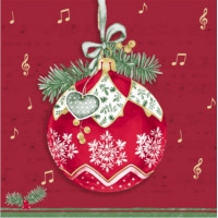 Салфетки бумажные 33*33см 3 слоя 20шт/уп. Bouquet "Музыкальный шар" арт.25121