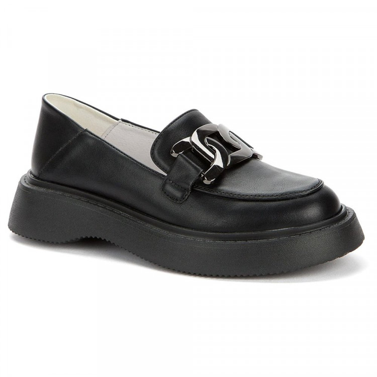 Туфли для девочки (KEDDO) черные верх-искусственная кожа подкладка-натуральная кожа размерный ряд 34-37 артикул 528215/08-01