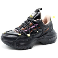 Кроссовки для девочки ( Baas) цвет черный верх-искусственная кожа подкладка-текстиль размерный ряд 36-41 арт.ls-B1697-11