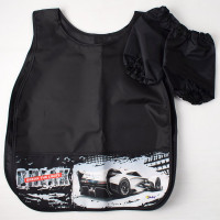 Фартук-накидка для детского творчества (Оникс) арт ФН-2-20 c карманом и нарукавниками Racing car 475х410мм