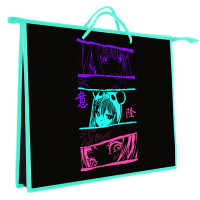 Папка А3 пластик на молнии ручка-шнур (ОНИКС) Тянка-панда арт.ПР 3-20