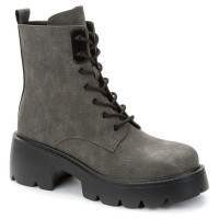 Ботинки для девочек зимние (BETSY) серый верх-искусственная кожа подкладка -байка артикул 938035/06-02