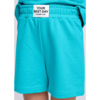 Шорты для девочки артикул CLE 836113/53а размерный ряд 34/134-42/158 цвет бирюзовый