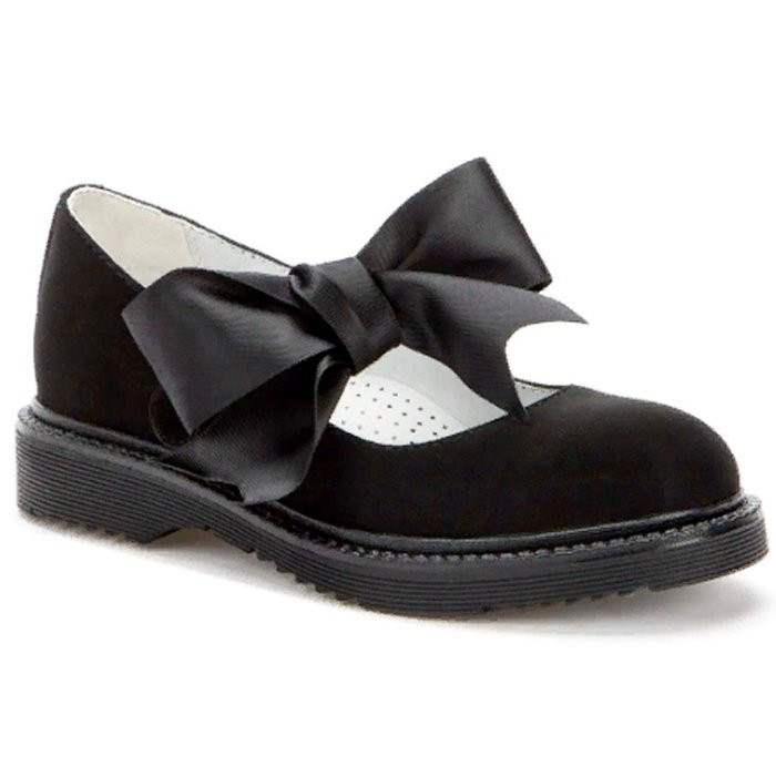 Туфли для девочки (BETSY) черные верх-искусственная нубук подкладка-натуральная кожа артикул 918303/01-02