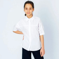 Блузка для девочки (Делорас) короткий рукав цвет голубой арт.63939СS размерный ряд 42/158-46/170