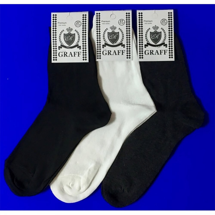 Носки мужские арт.А-9 размер 31 хлопок 100%  цвет черный (Граф)