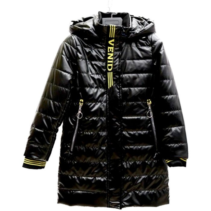 Куртка осенняя для девочки (Venedise) арт.98031-5 размерный ряд 36/140-44/170 цвет черный