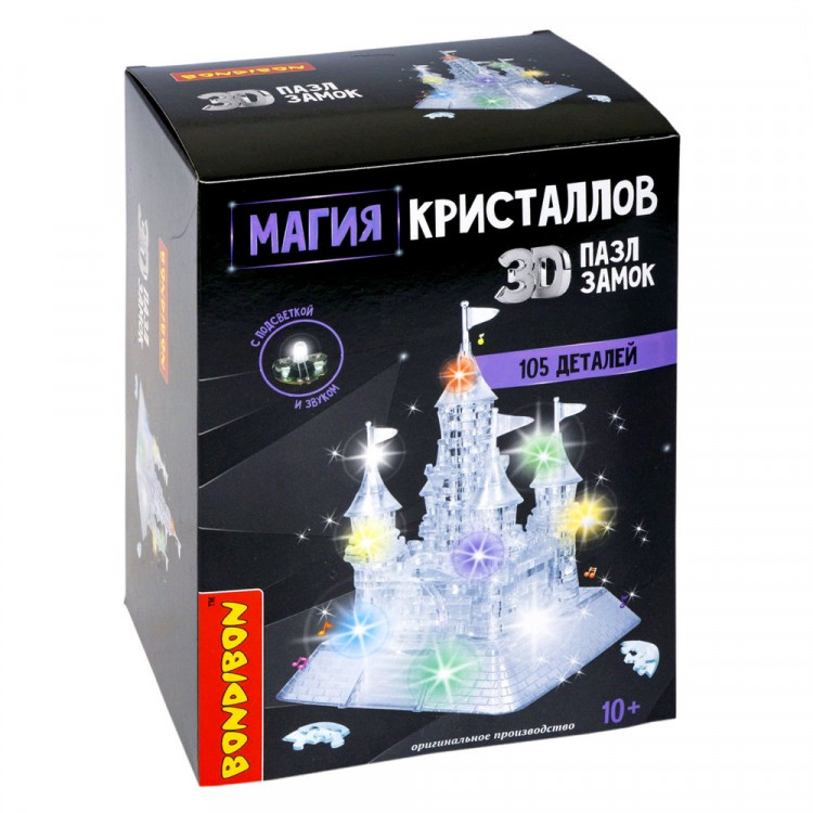 Пазл 105 элементов 3D Магия кристаллов Замок (Bondibon) арт.ВВ5224