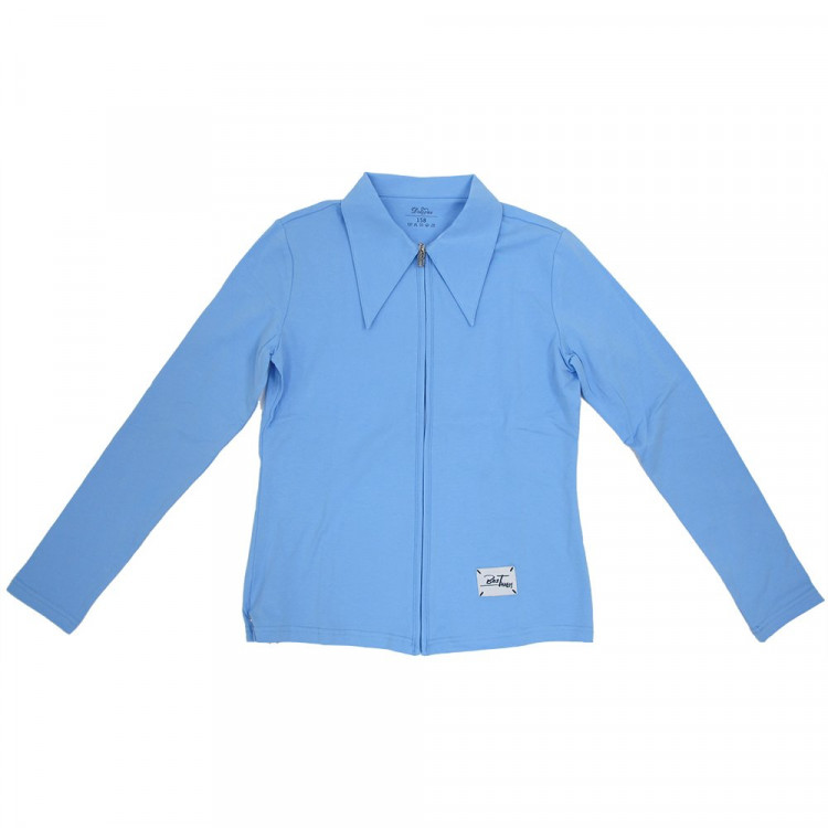 Блузка трикотажная для девочки (Делорас) длинный рукав цвет голубой арт.C63727 размерный ряд 34/134-44/164