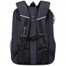 Рюкзак для мальчика школьный (GRIZZLY) арт RU-922-2 черный - синий 31х42х22 см
