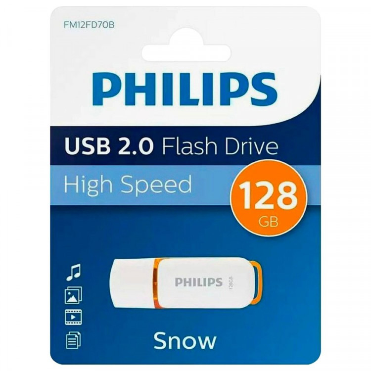 Флеш диск 128GB USB 2.0 PHILIPS SNOW, белый