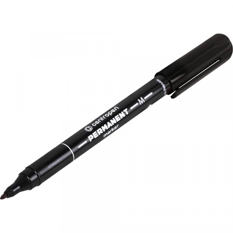 Маркер перманентный CENTROPEN круглый 1мм черный арт.2846/1Ч