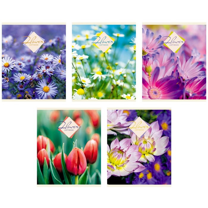 Тетрадь А5 клетка 48 листов скоба (Канц-Эксмо) Магия цветов арт ТК486554