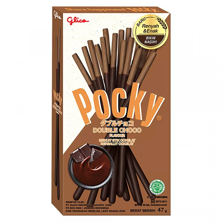 Печенье Покки Double Chocolate двойной шоколад 47гр (Ст.10)