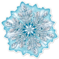 Украшение на скотче "Снежинка" 14*14см 1шт арт.9201509