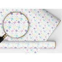 Бумага упаковочная 97,4*64,7см "С Днём рождения.Тортики" арт.15.25.02524