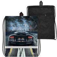 Сумка для сменной обуви 1 отделение с карманом (ОНИКС) МО-26-1с-2р Black energy 370х470 мм