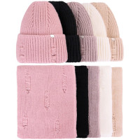 Комплект зимний для девочки (Полярик) арт.M-02-99 размер 54-56 (шапка+снуд) цвет в ассортименте