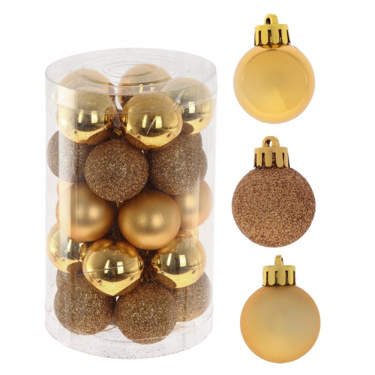 Набор шаров 03см 25шт/наб. "Рапсодия" цв.золото арт.753568