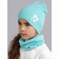 Шапка демисезонная для девочки (CLEVER) арт.544066ха размер 52-54 цвет голубой