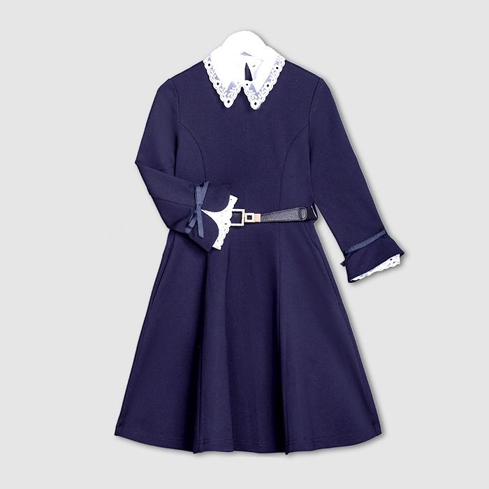 Платье для девочки(Делорас) артикул Q62525 размер 42/158 цвет темно-синий