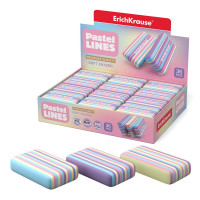 Ластик (ErichKrause)  Pastel Lines 44,3*25*10мм цветной  арт.56039 (Ст.36)