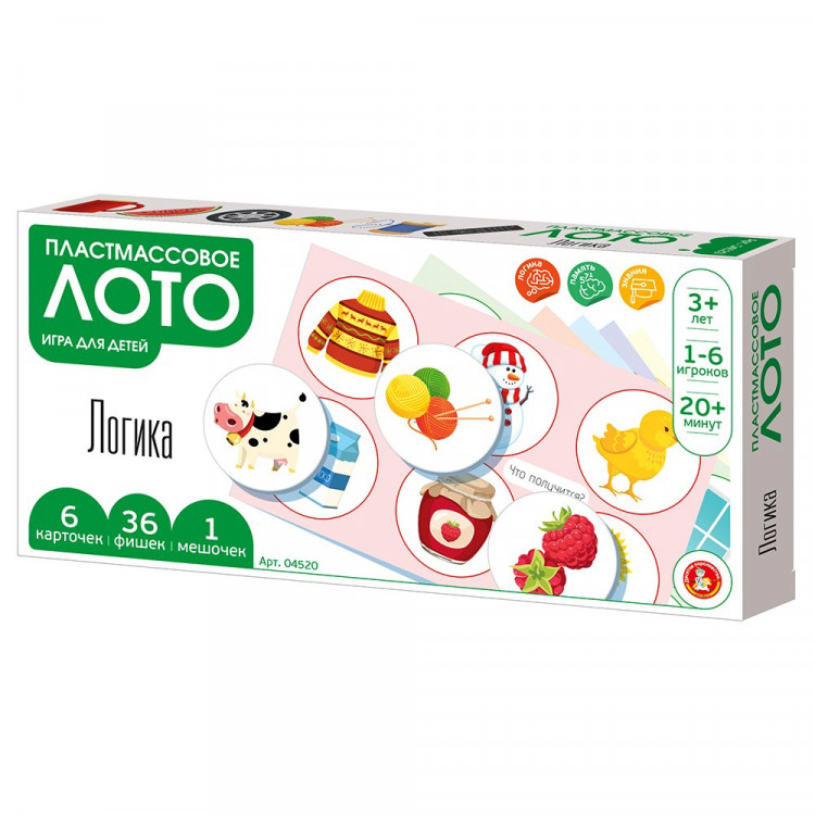 Игра настольная Лото пластиковое Логика (ДК) арт.04520