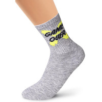 Носки детские для мальчика артикул С1319 р.20-22 80% хлопок, 18% полиамид, 2% эластан цвет меланж серый (Clever)