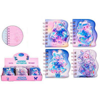 Блокнот А7 твердая обложка 80 листов (Mazari) Нео девочки  арт.M-3183